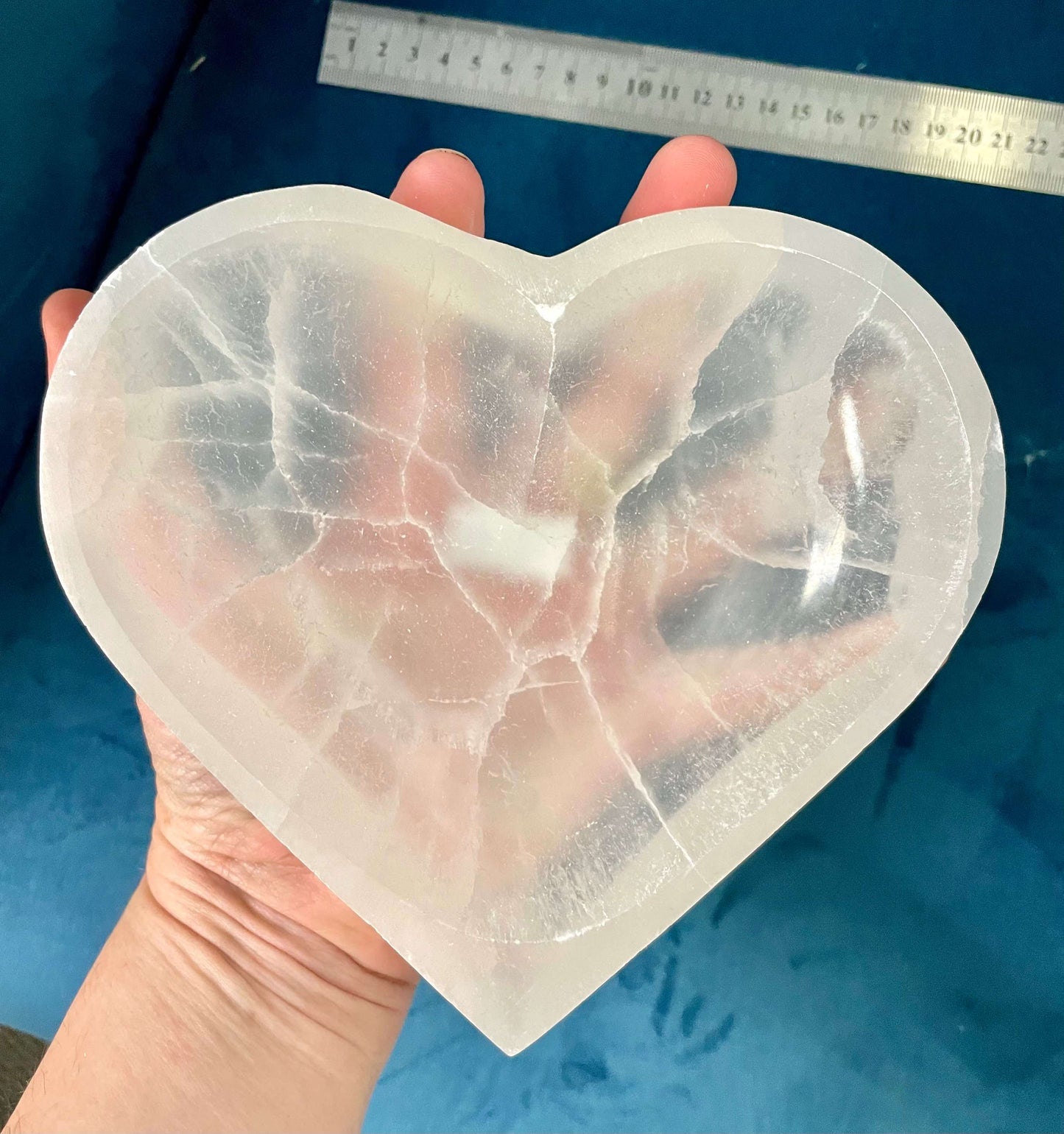 Large Heart Selenite Bowl