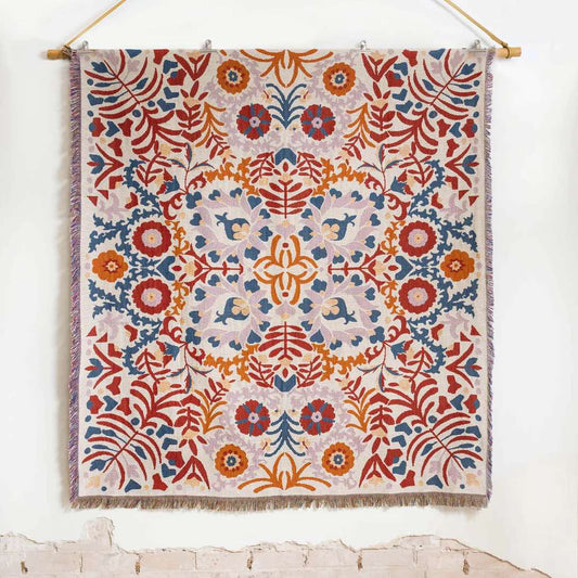 'A DAY IN THE LIFE' WOVEN PICNIC RUG/THROW