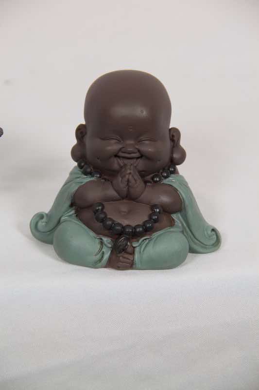 8cm Happy Turquoise Cute Budddha 3 Asstd