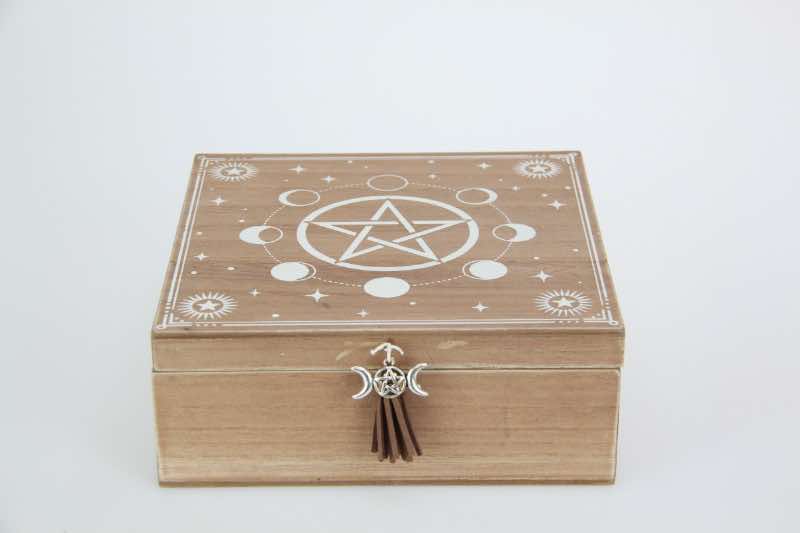 18cm x 18cm Square Wiccan Box