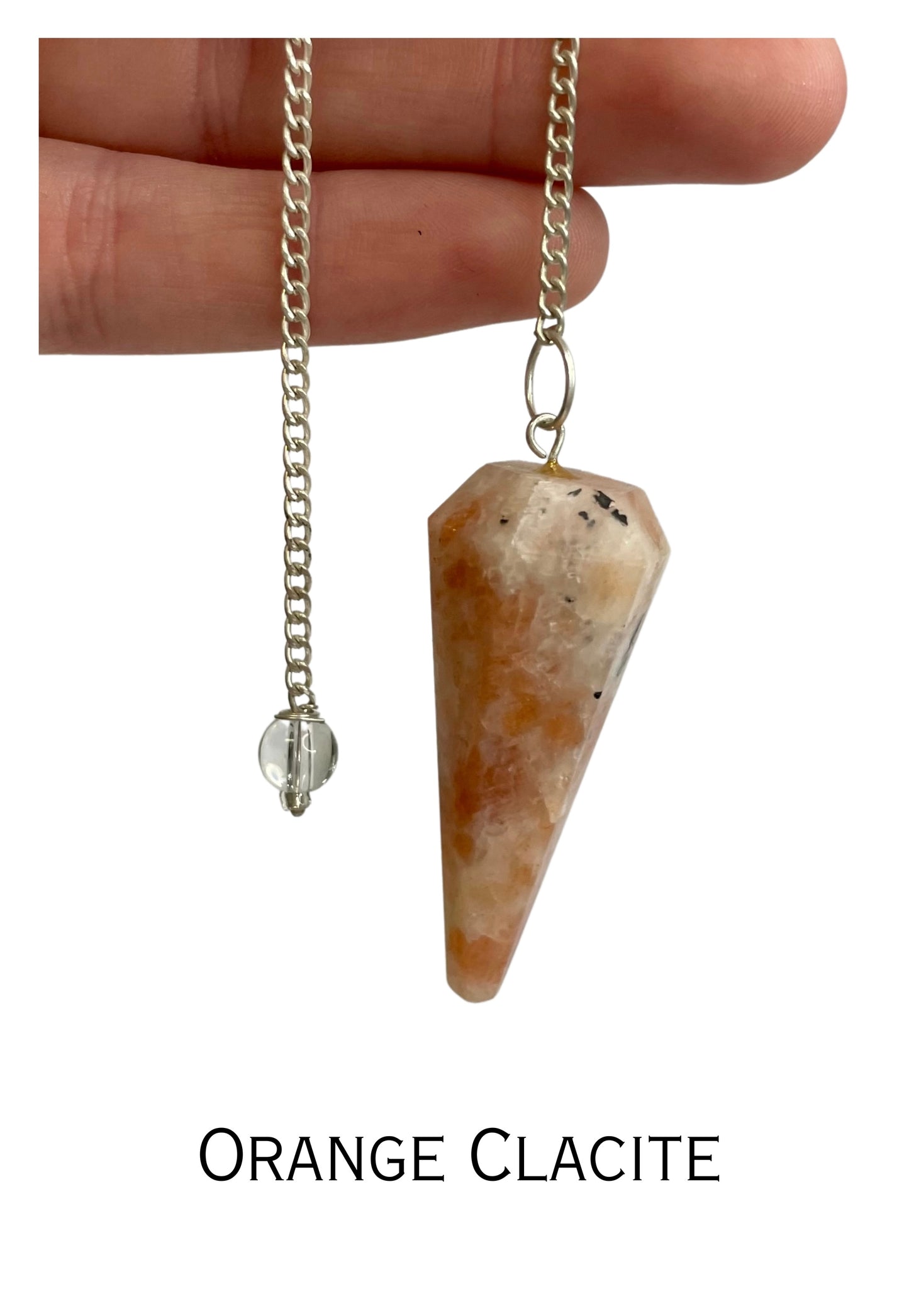 Orange Calcite Pendulum