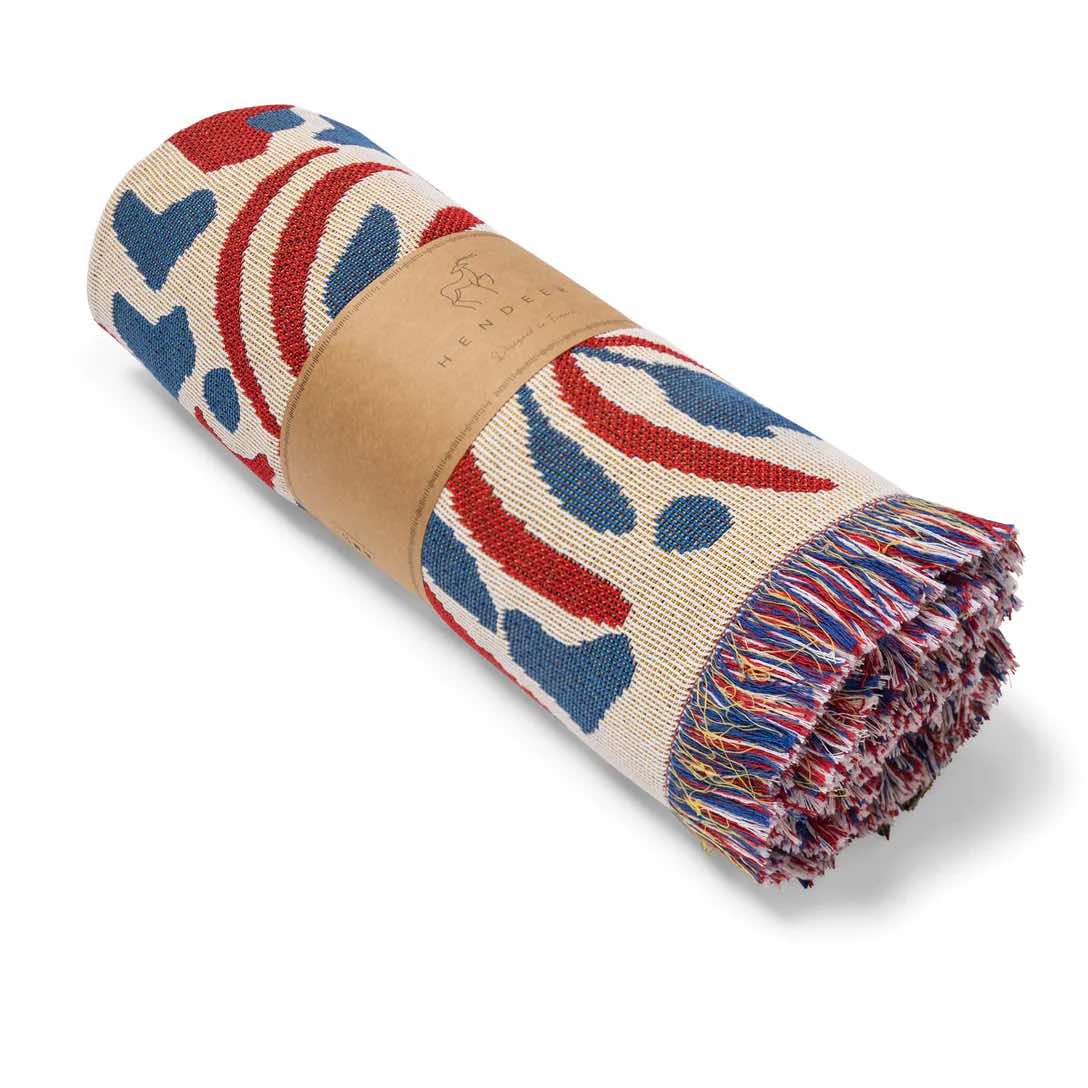 'A DAY IN THE LIFE' WOVEN PICNIC RUG/THROW