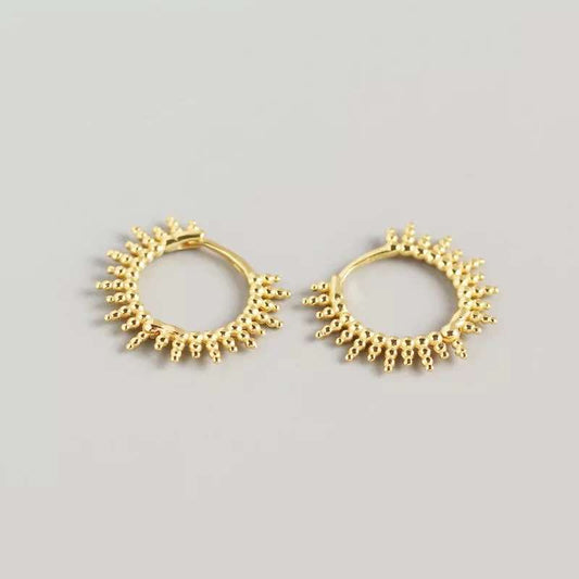 Huggies 18k Gold Plated Sun Hoop Earrings