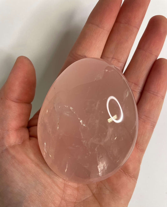 Rose Quartz Large Palm Stone (1014)