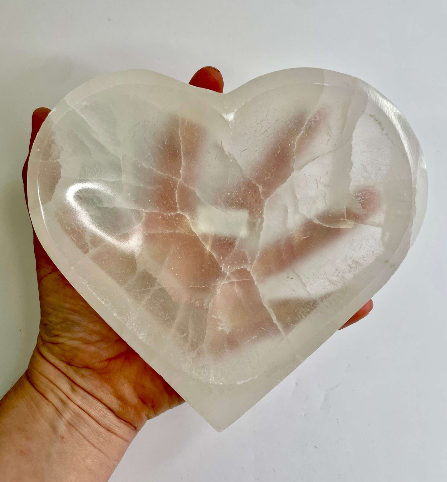 Large Heart Selenite Bowl