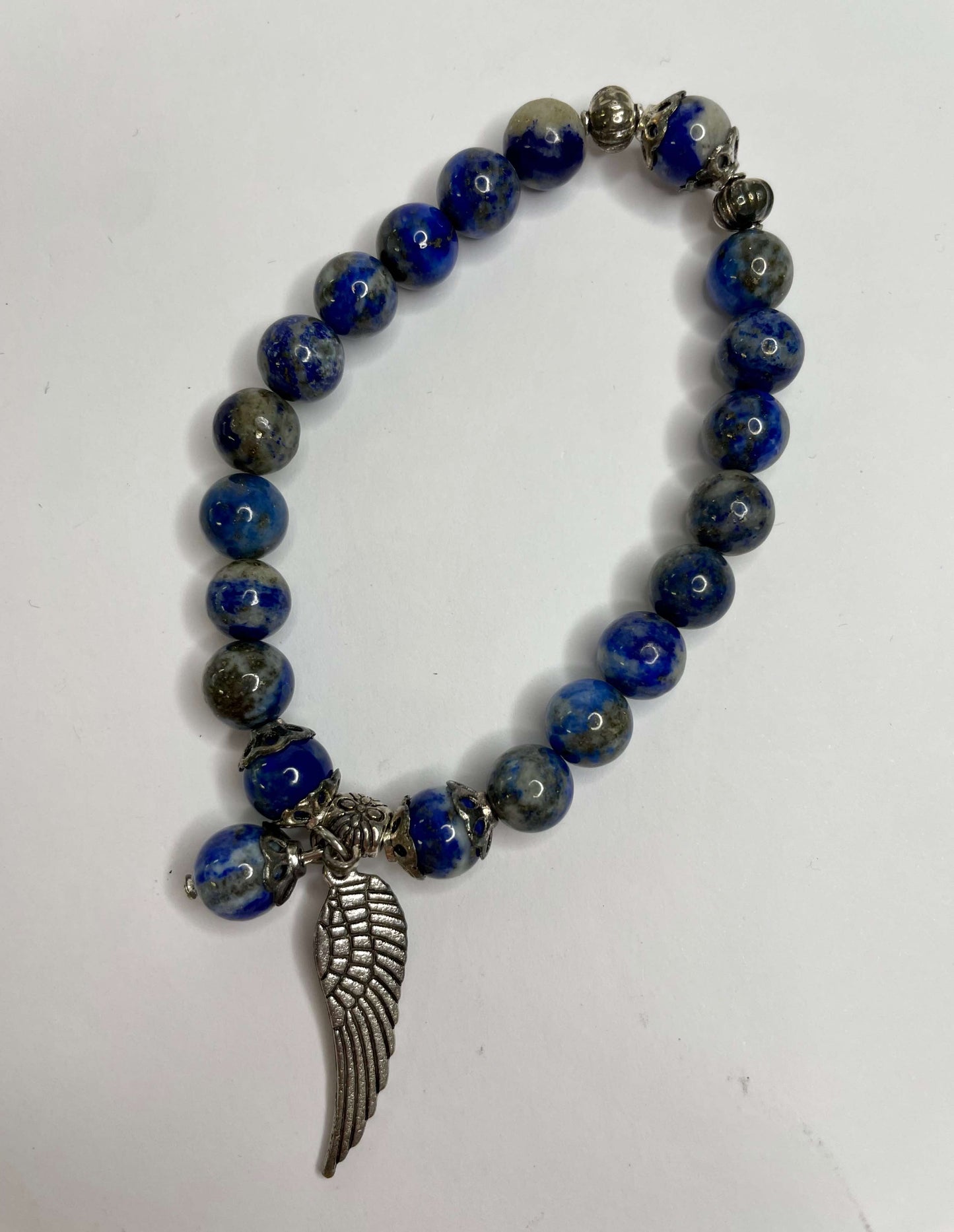 Lapis Lazuli + Silver Charm Bracelet