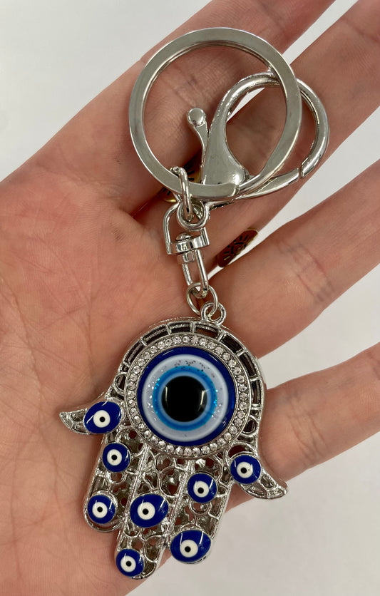 Silver Hamsa Keyring