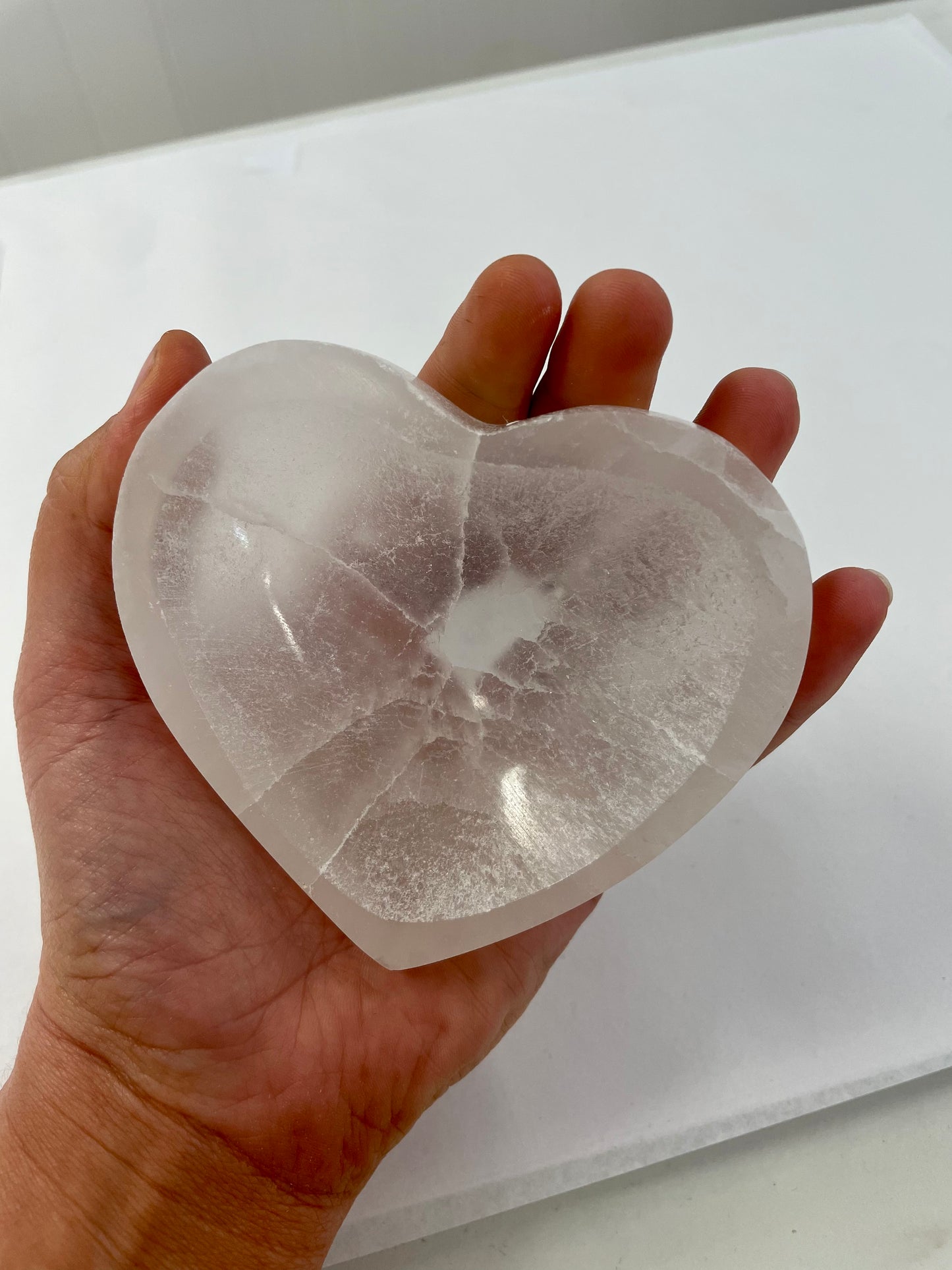 Heart Shaped Selenite Bowl