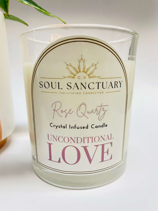 Rose Quartz Candle - UNCONDITIONAL LOVE