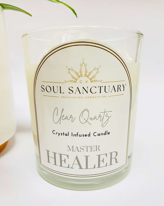 Clear Quartz Candle - MASTER HEALER