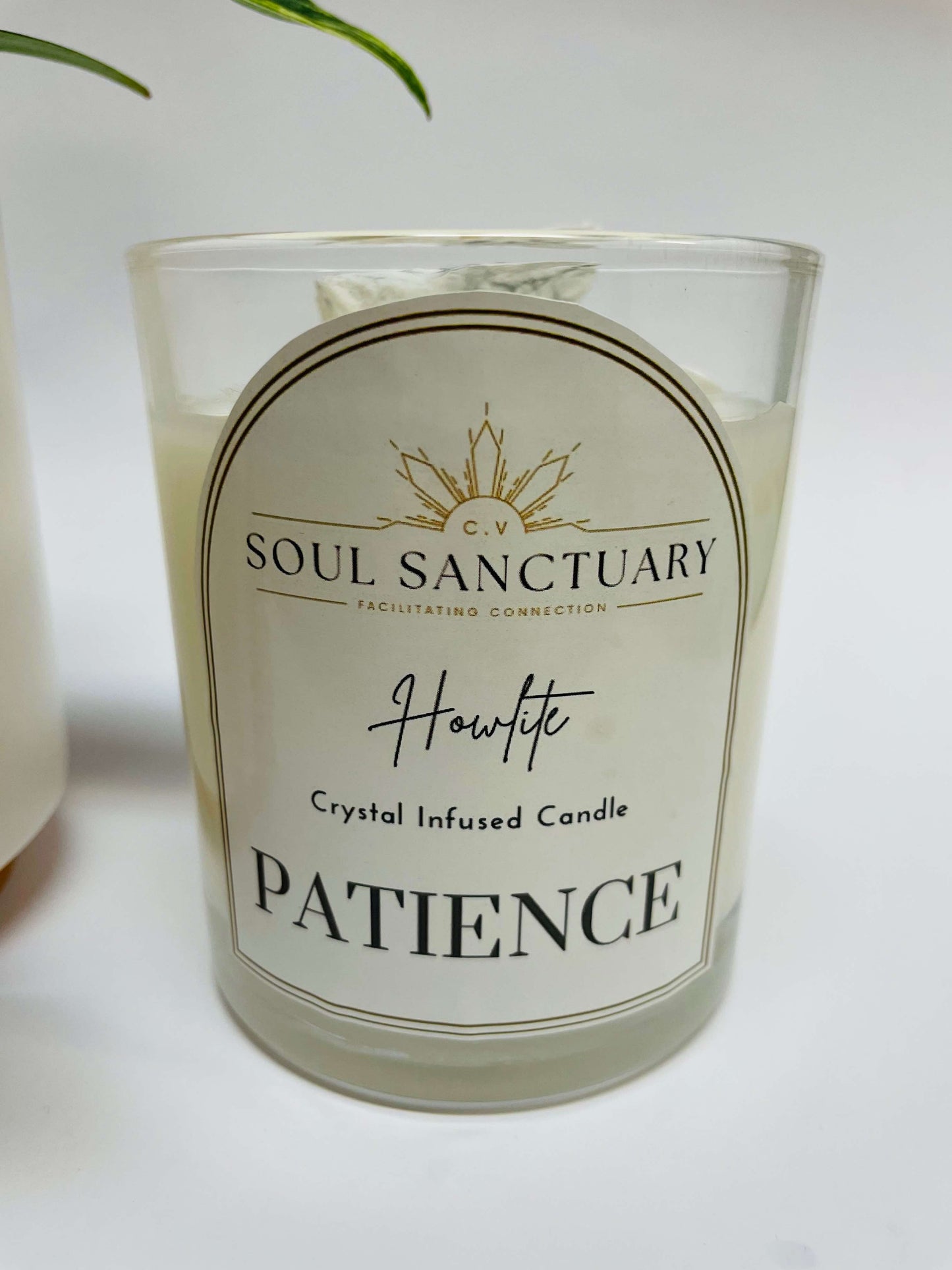 Howlite Candle - PATIENCE