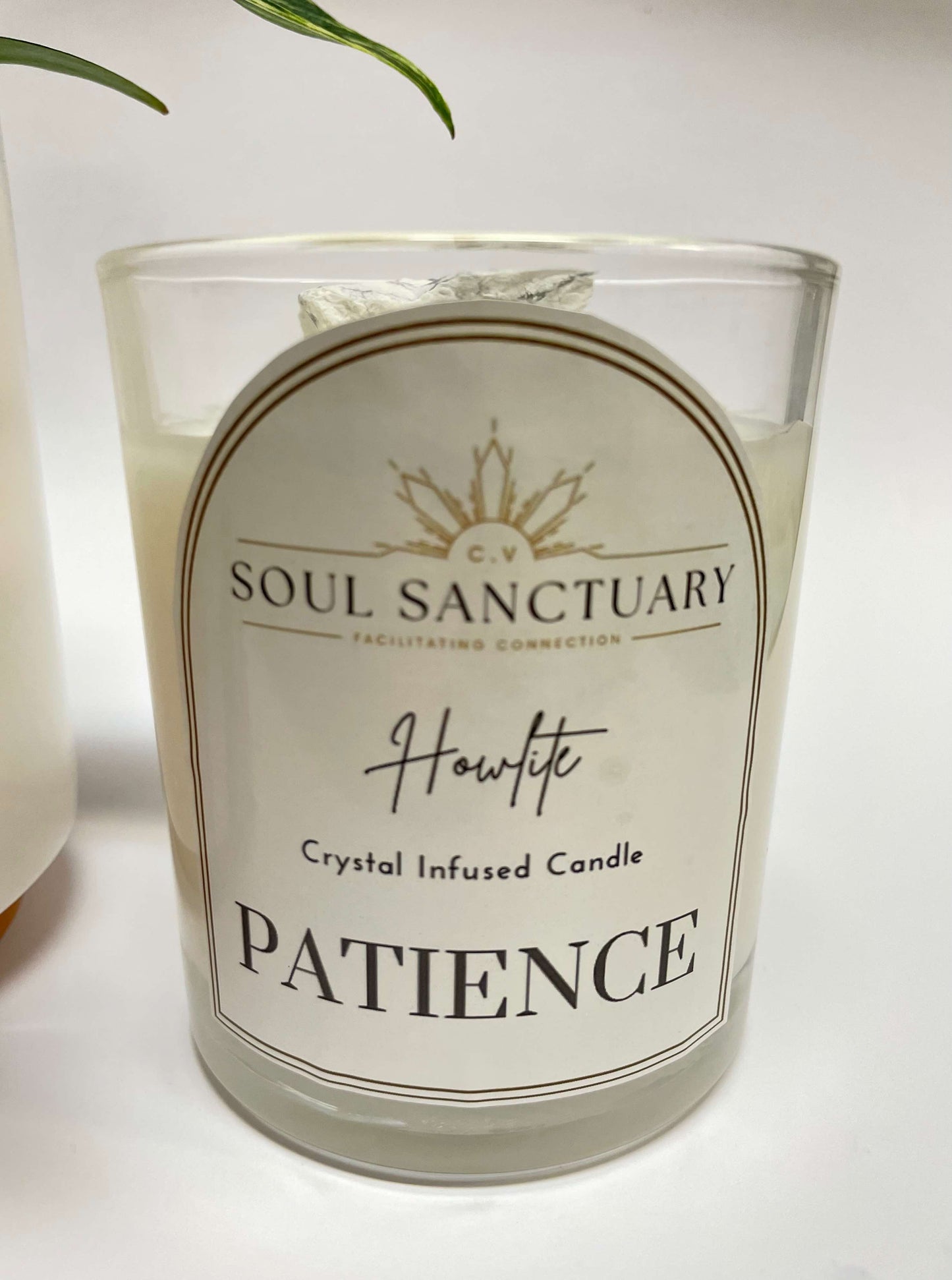 Howlite Candle - PATIENCE