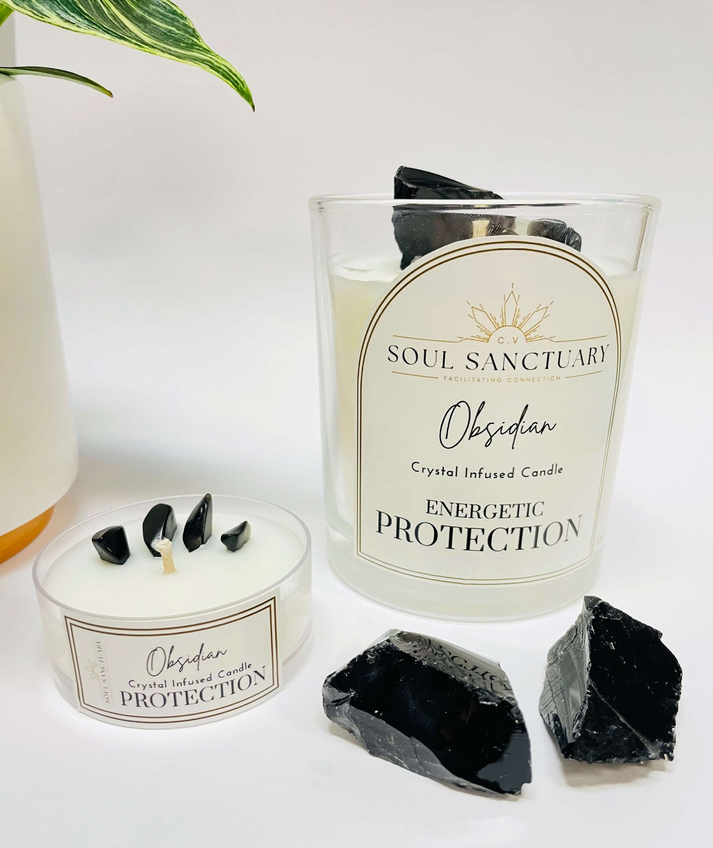 Obsidian Candle - PROTECTION