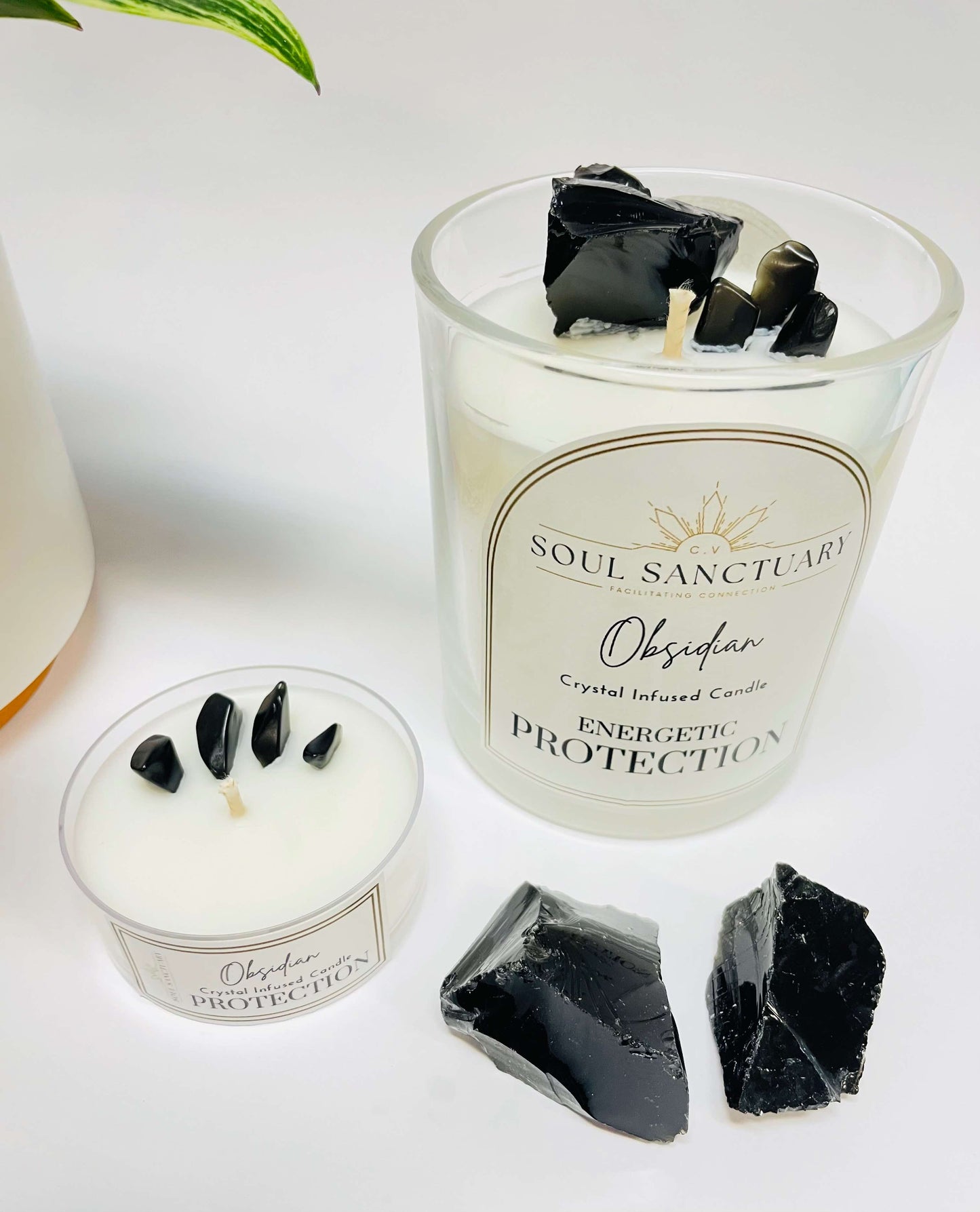 Obsidian Candle - PROTECTION