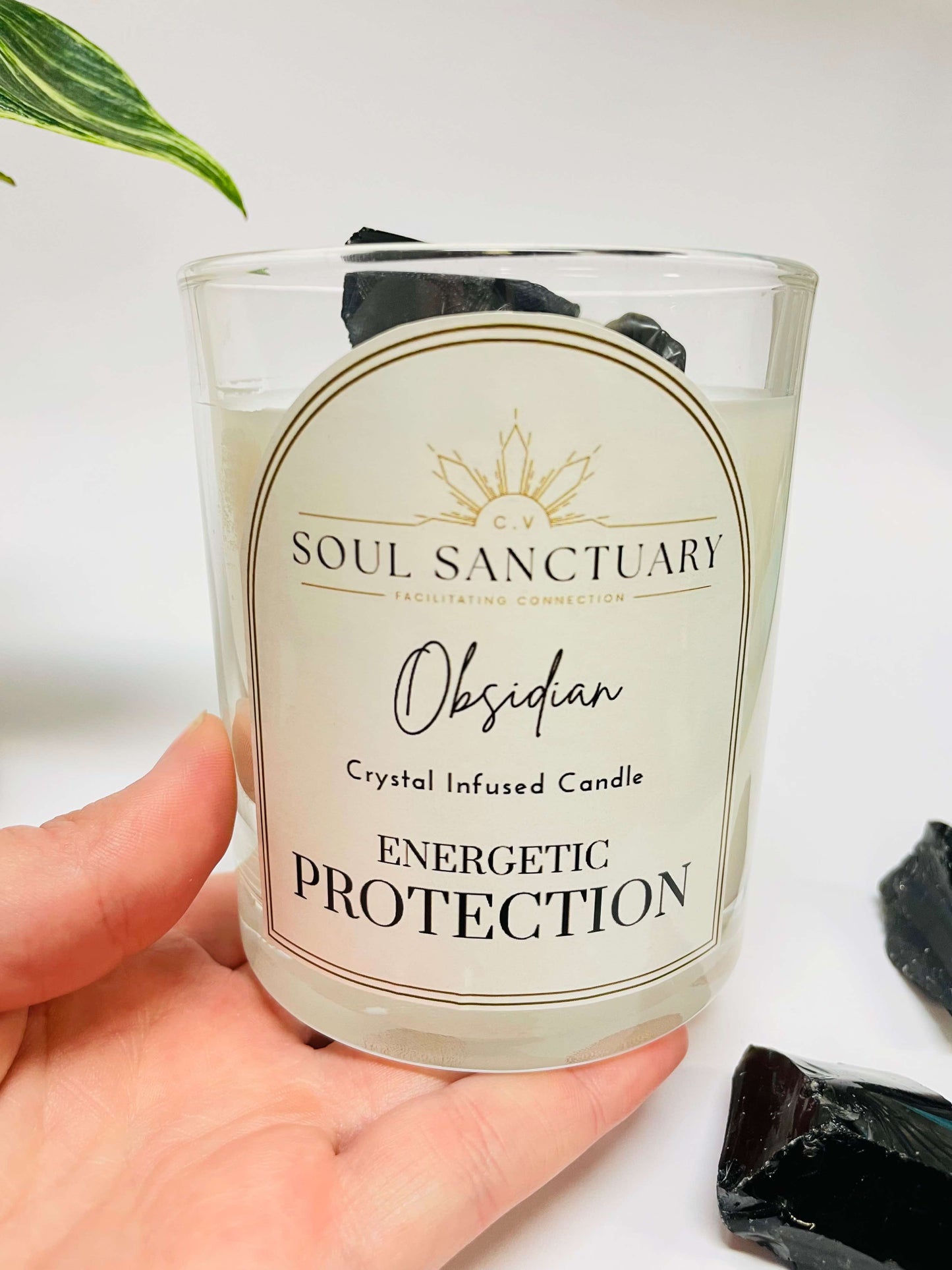 Obsidian Candle - PROTECTION