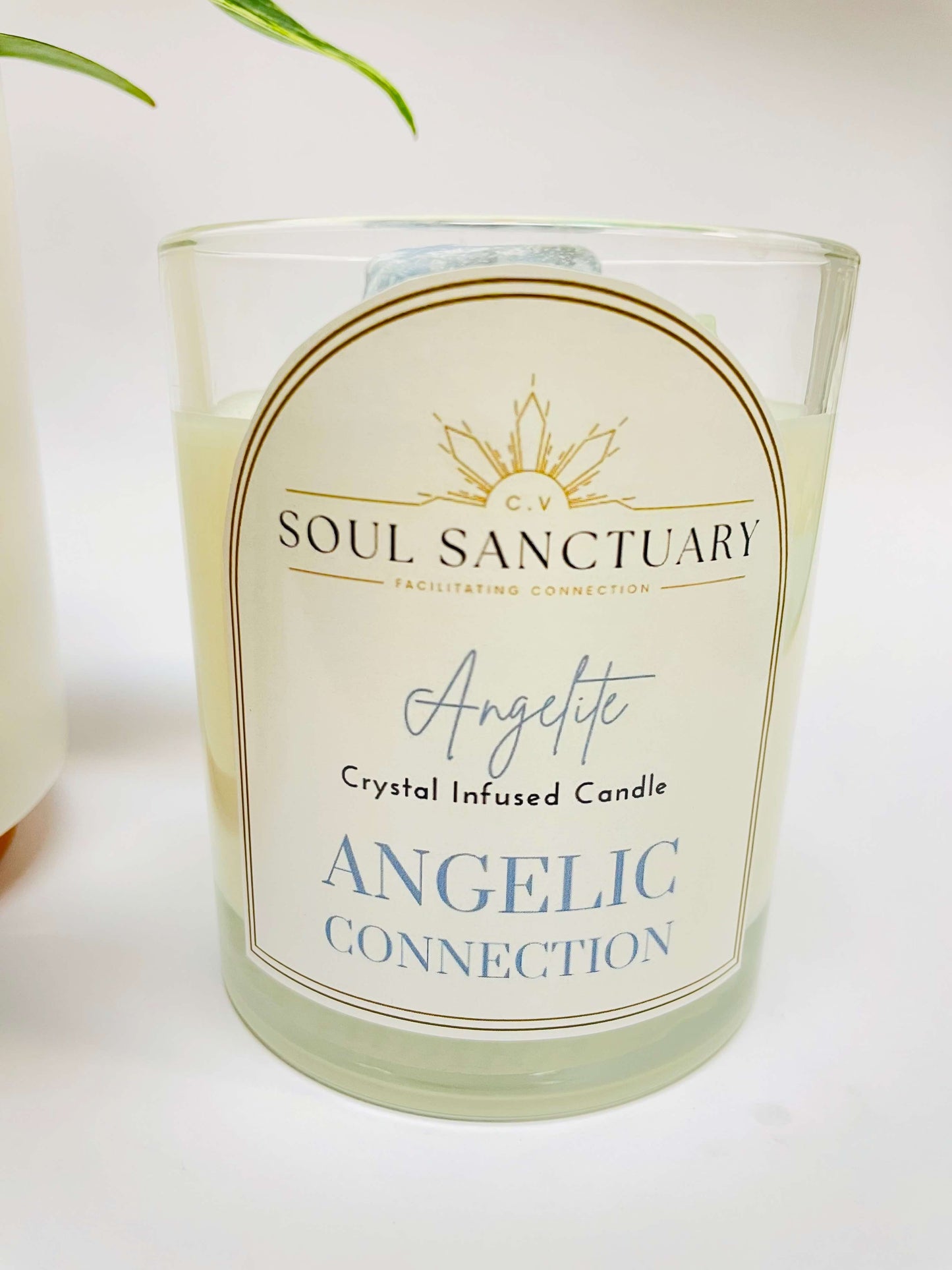 Angelite Candle - ANGELIC CONNECTION