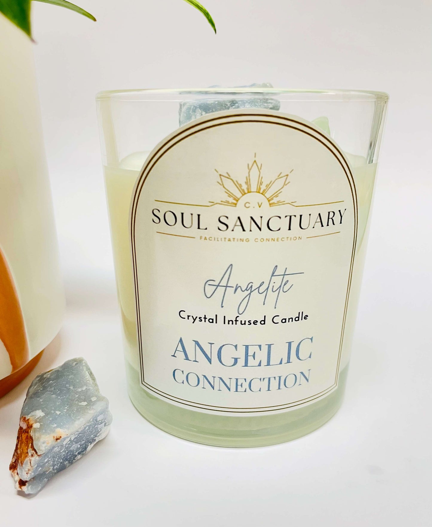 Angelite Candle - ANGELIC CONNECTION