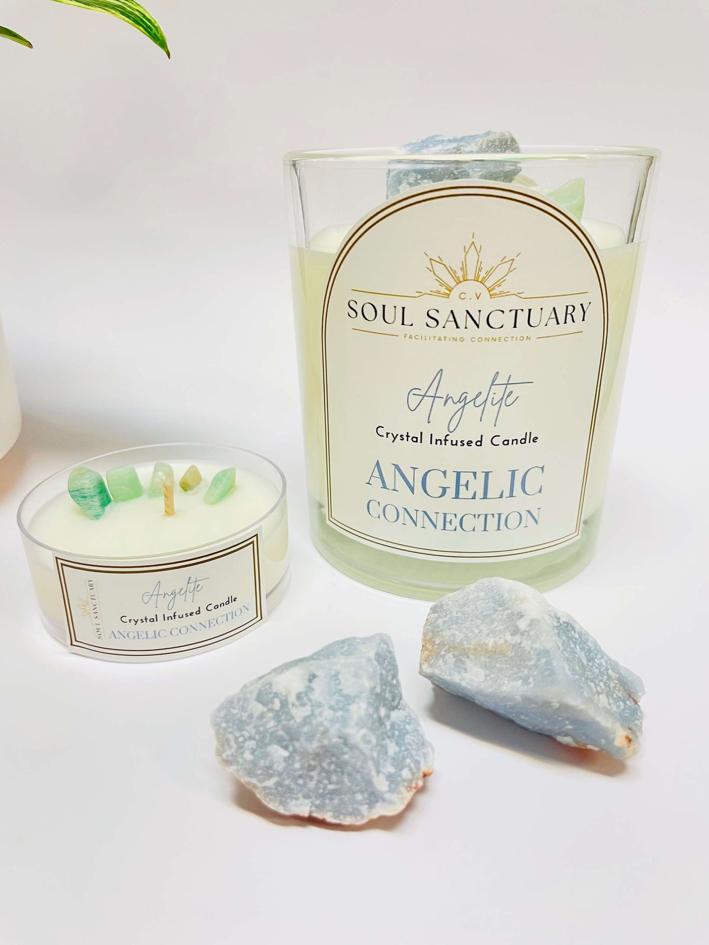 Angelite Candle - ANGELIC CONNECTION