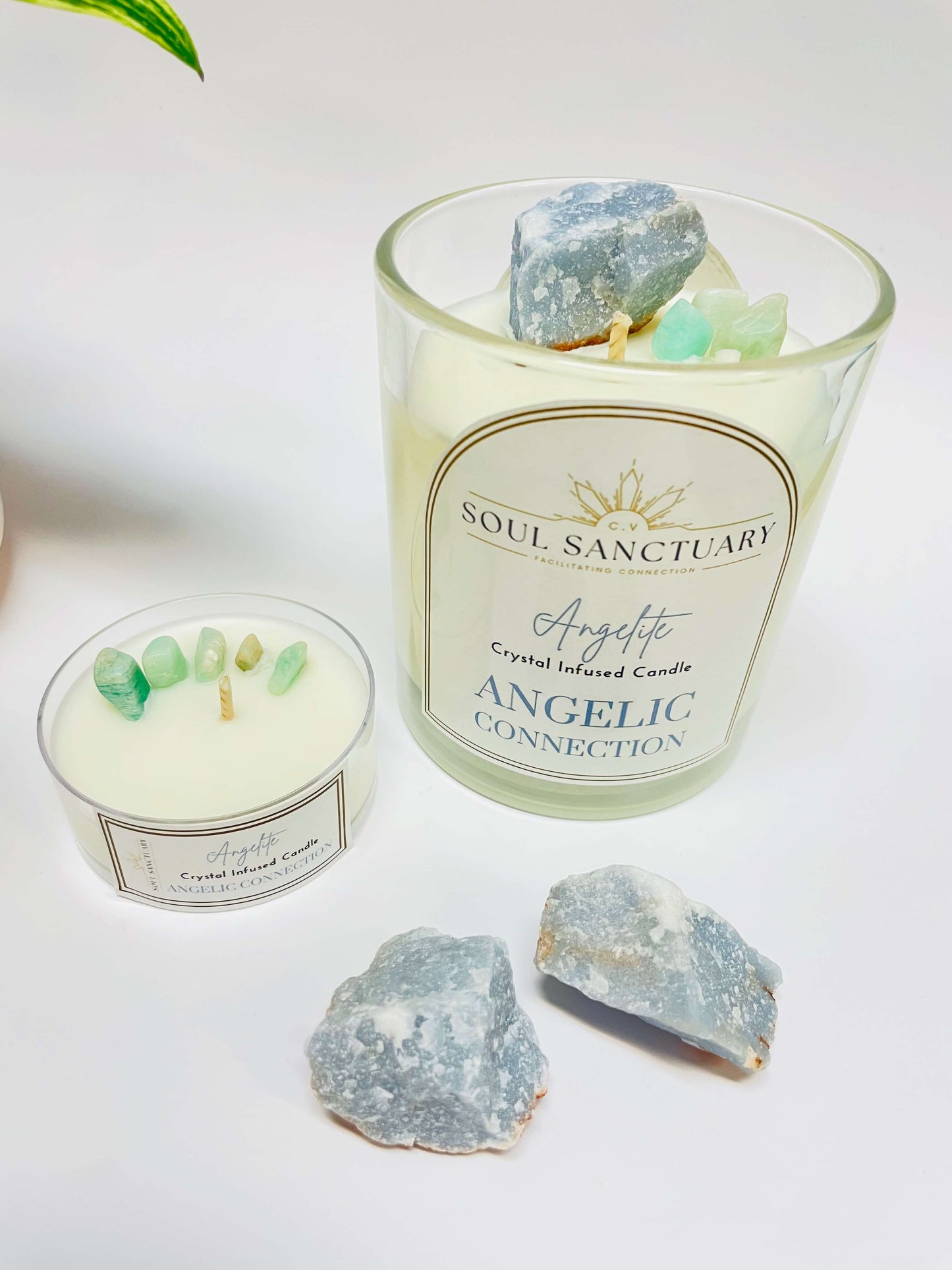 Angelite Candle - ANGELIC CONNECTION