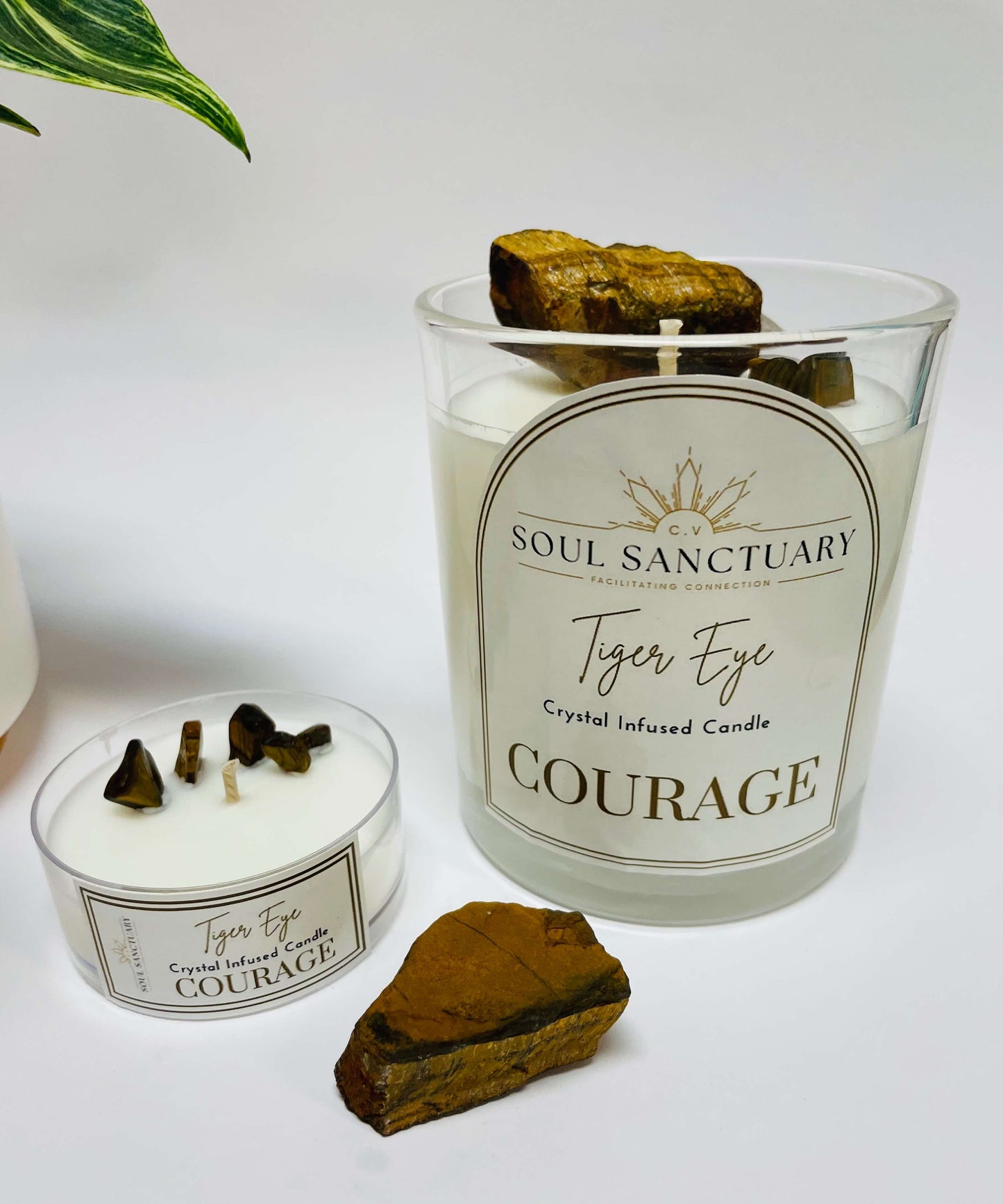 Tigers Eye Candle - COURAGE