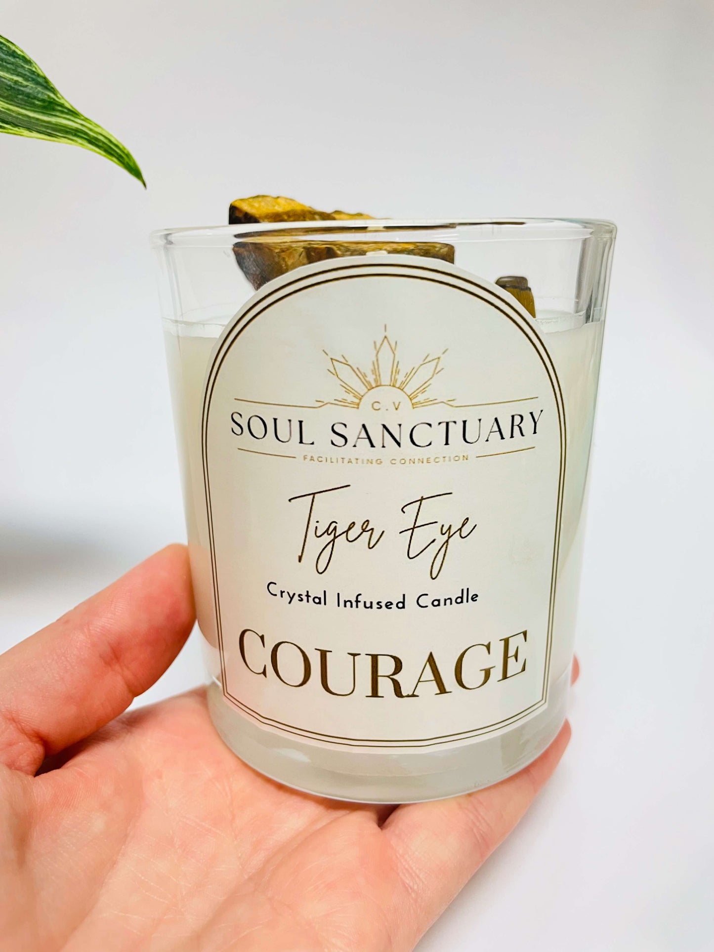 Tigers Eye Candle - COURAGE