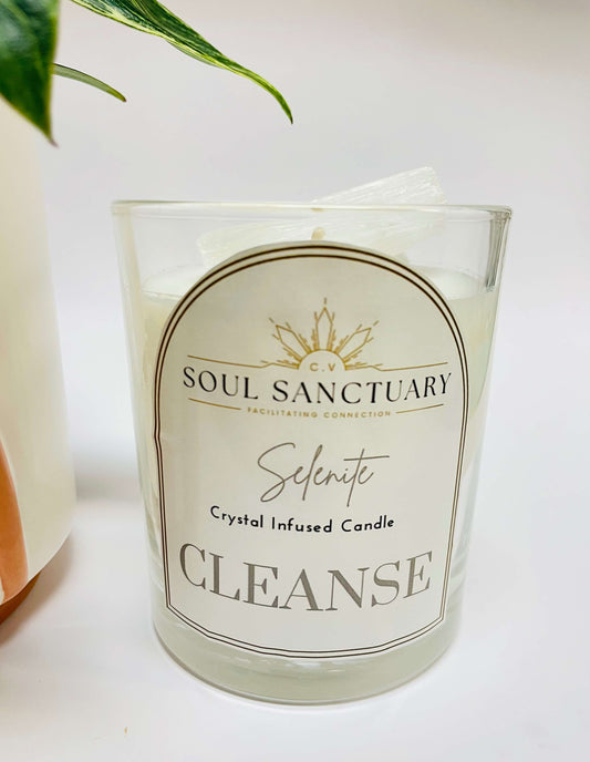 Selenite Candle - CLEANSE