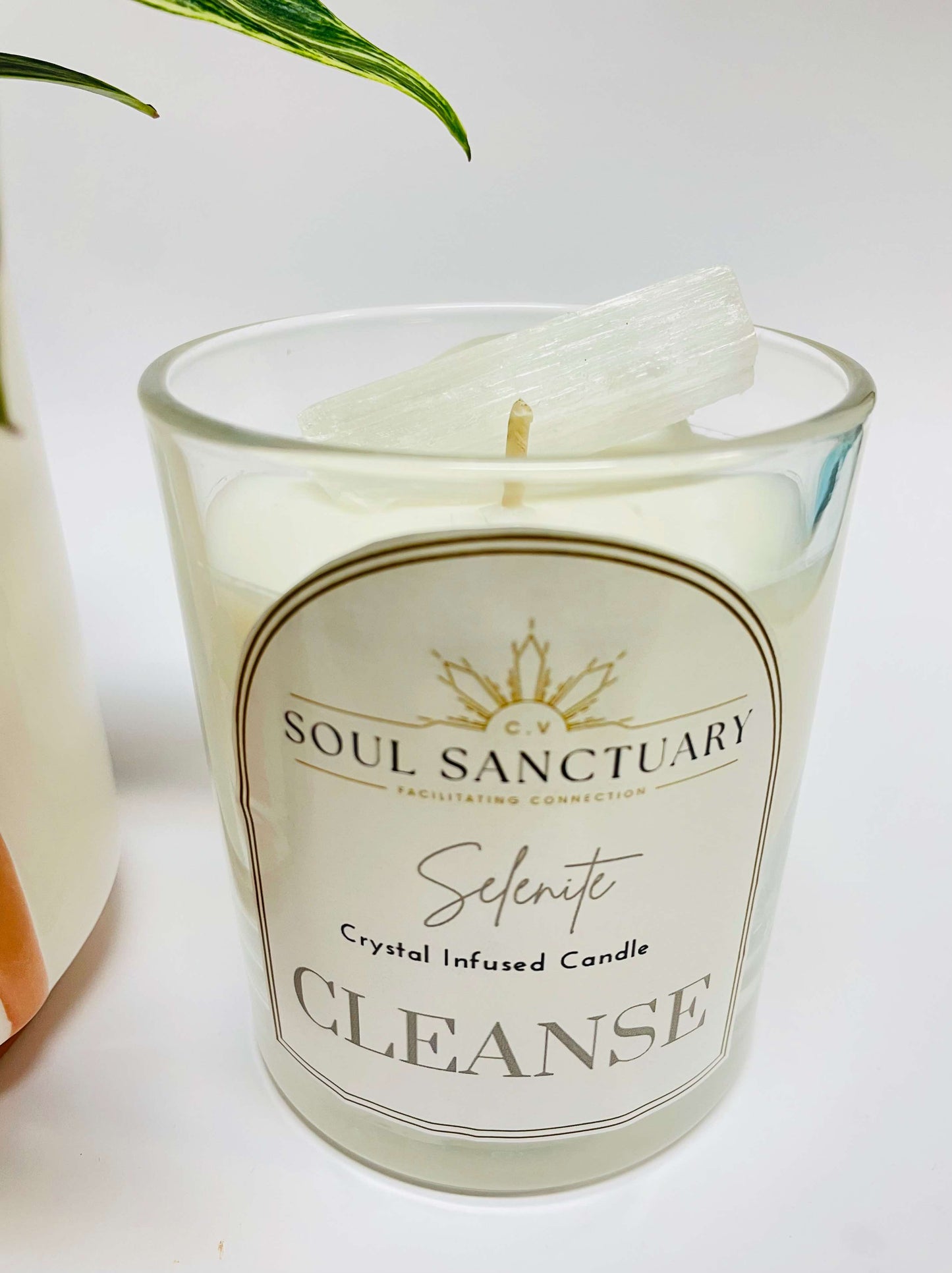 Selenite Candle - CLEANSE