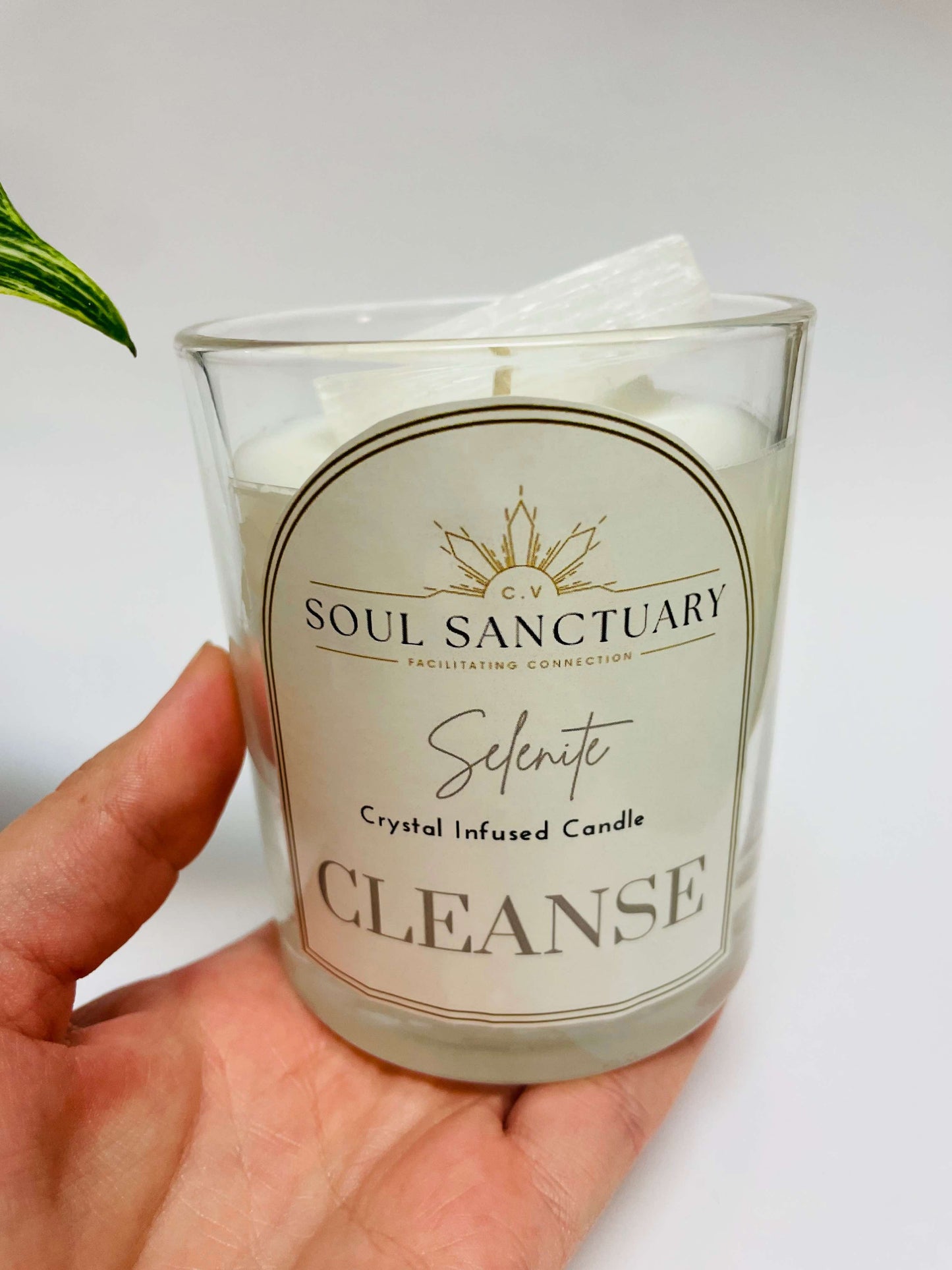 Selenite Candle - CLEANSE