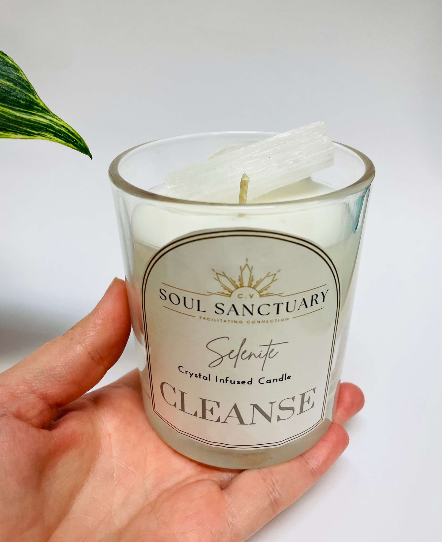 Selenite Candle - CLEANSE